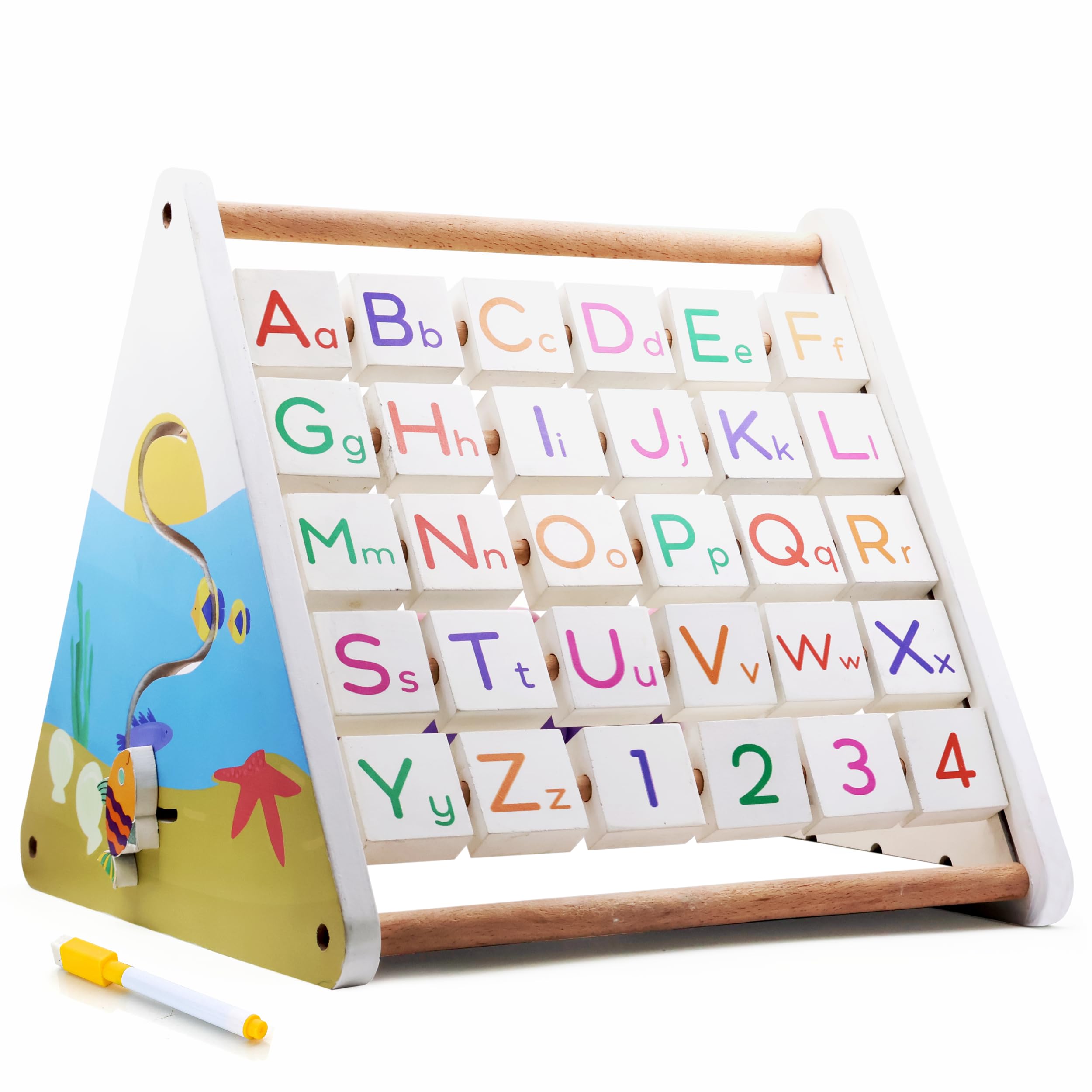 Chanak 5-in-1 Wooden Activity Triangle, Smart Educational Toy, Fun